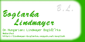 boglarka lindmayer business card